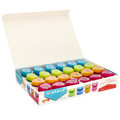 Starpak Double Plastic Pencil Sharpener Disc 24pcs, 4 Colours/2 Shapes