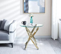 Coffee Table Amber 60cm, transparent/gold