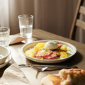 DAGGASTER Plate, dotted/light beige, 26 cm