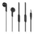 Qoltec In-ear Headphones with Microphone, black