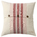 VEDMAL Cushion cover, handmade/stripe light red-pink, 50x50 cm