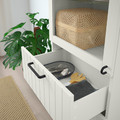BESTÅ Storage combination w glass doors, white, Sutterviken/Kabbarp white clear glass, 60x42x202 cm