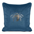 Cushion Blink 45 x 45 cm, blue/gold