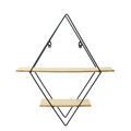 Wall Shelf for Plants Diamond, black/natural