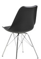 Chair Eris, 1pc, PP/faux leather, black/chrome