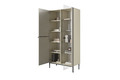 High Cabinet Display Cabinet Nicole, cashmere, black legs