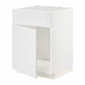 METOD Base cabinet f sink w door/front, white/Stensund white, 60x60 cm