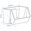 FODERTRÅG Organiser for desk/wall, grey-blue, 25x18x15 cm