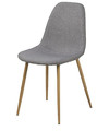 Upholstered Dining Chair Wilma, grey/oak