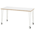 LAGKAPTEN / KRILLE Desk, white anthracite/white, 140x60 cm
