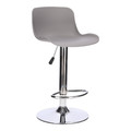 Bar Stool Inge, grey/chrome
