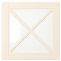 BODBYN Glass door with crossbar, off-white, 40x40 cm