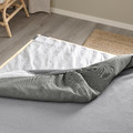 LYNGÖR Divan bed, Vesteröy medium firm/light blue dark grey, 90x200 cm
