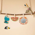 LILLIPUTIENS Set of wooden pendant toys Rhinoceros Marius 9m+