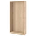 PAX  Wardrobe frame, white stained oak effect, 100x35x201 cm