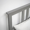 HEMNES Bed frame with mattress, grey stain/Valevåg firm, 160x200 cm