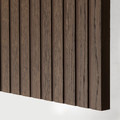 BESTÅ Storage combination w doors/drawers, black-brown Björköviken/Stubbarp/brown stained oak veneer, 120x42x74 cm