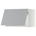 METOD Wall cabinet horizontal w push-open, white/Veddinge grey, 60x40 cm