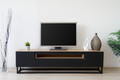 TV Cabinet Loftia 200 cm, metal legs, artisan/matt black