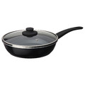 HEMLAGAD Sauté pan with lid, non-stick coating black, 26 cm