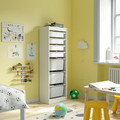 TROFAST Storage combination with boxes, white white/grey, 46x30x145 cm