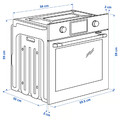 STENABY True fan oven, added steam function bake function/black IKEA 500