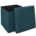 Folding Storage Pouffe Vels Atom, turquoise