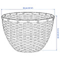 LÖVRÄFSA Basket, bamboo, 50x32 cm