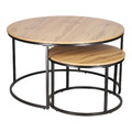 Set of 2 Coffee Tables Ruth, acacia wood