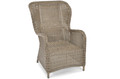 Outdoor Armchair with Footstool SONATA, grey