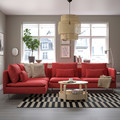 SÖDERHAMN Corner sofa, 4-seat, with open end/Tonerud red