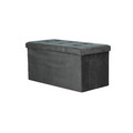 Pouffe Intesi Velse, velvet, black