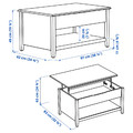 VITTERYD Adjustable coffee table, white, 97 cm