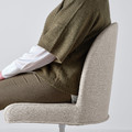ROSENTORP Swivel chair, white/Kilanda beige
