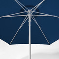 HÖGÖN / IGGÖN Parasol with base, dark blue/dark grey, 270 cm