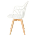 Chair with Armrests Sirena, white