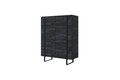 Two-Door Cabinet Verica 120 cm, charcoal/black legs