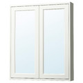 TÄNNFORSEN Mirror cabinet with doors, white, 80x15x95 cm