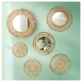 GRINSBOL Mirror, rattan, 55 cm