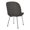 Upholstered Chair Cloe, dark grey/chrome