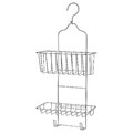 KROKFJORDEN Shower hanger, two tiers, zinc plated, 24x53 cm