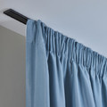 Double Curtain Track with Pins 160 cm, aluminium, black