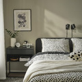 BJÖRKGRÅMAL Duvet cover and 2 pillowcases, black white/dotted, 200x200/50x60 cm