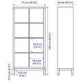 KALLAX Shelving unit with underframe, white/white, 77x164 cm