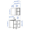 ENHET Kitchen, white, 103x63.5x222 cm