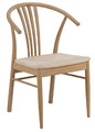 Chair York, white-stained oak