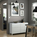 BESTÅ Storage combination w doors/drawers, white/Smeviken/Kabbarp white, 120x42x74 cm