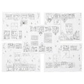 MÅLA 10-pc cardboard town template set