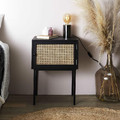 Bedside Table Nightstand Panamo, black