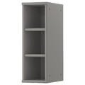 TORNVIKEN Open cabinet, grey, 20x37x60 cm